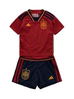 Billige Spania Hjemmedraktsett Barn VM 2022 Kortermet (+ Korte bukser)